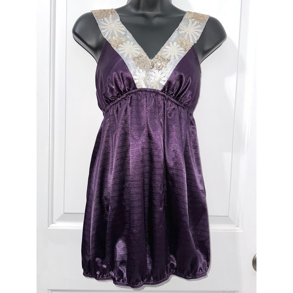 Y2K YoYo 5 Purple blouse with sequins